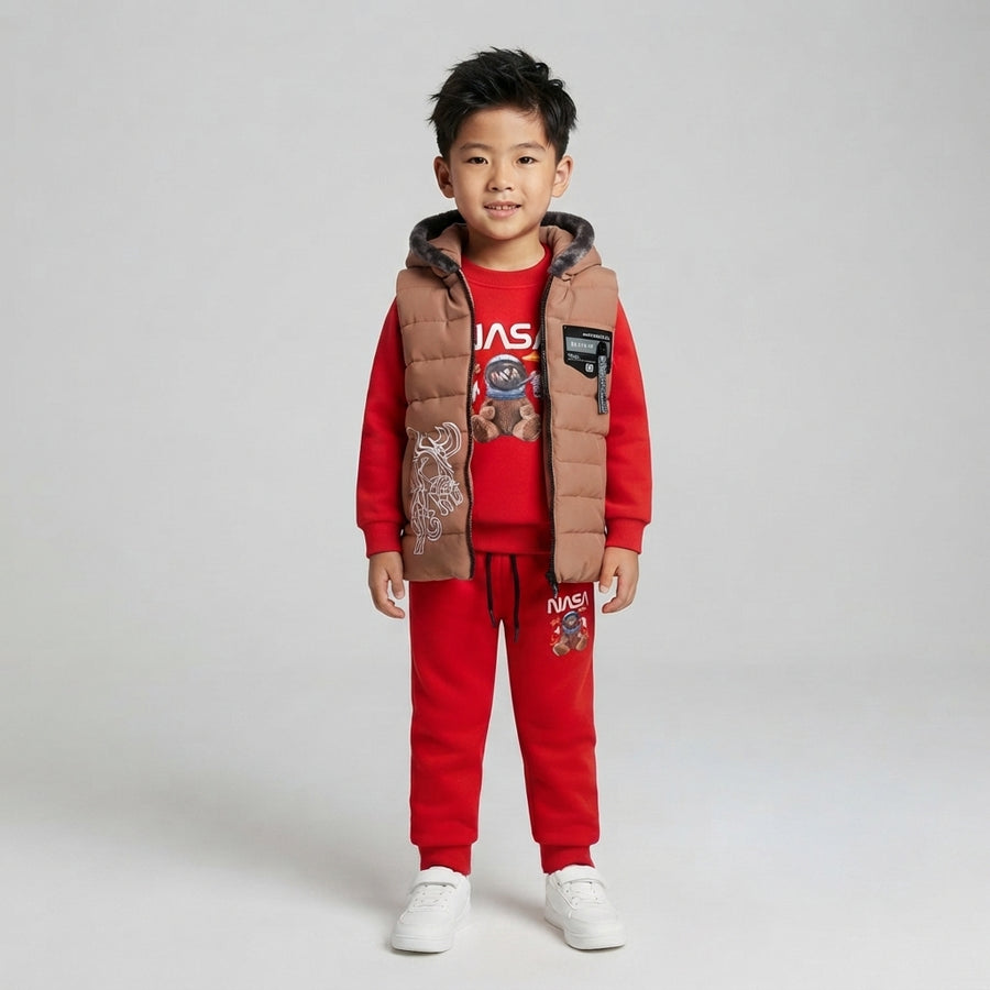Premium Boys 3-Piece Winter Suit 4–5 Years | Hoodie, Shirt Trouser Set
