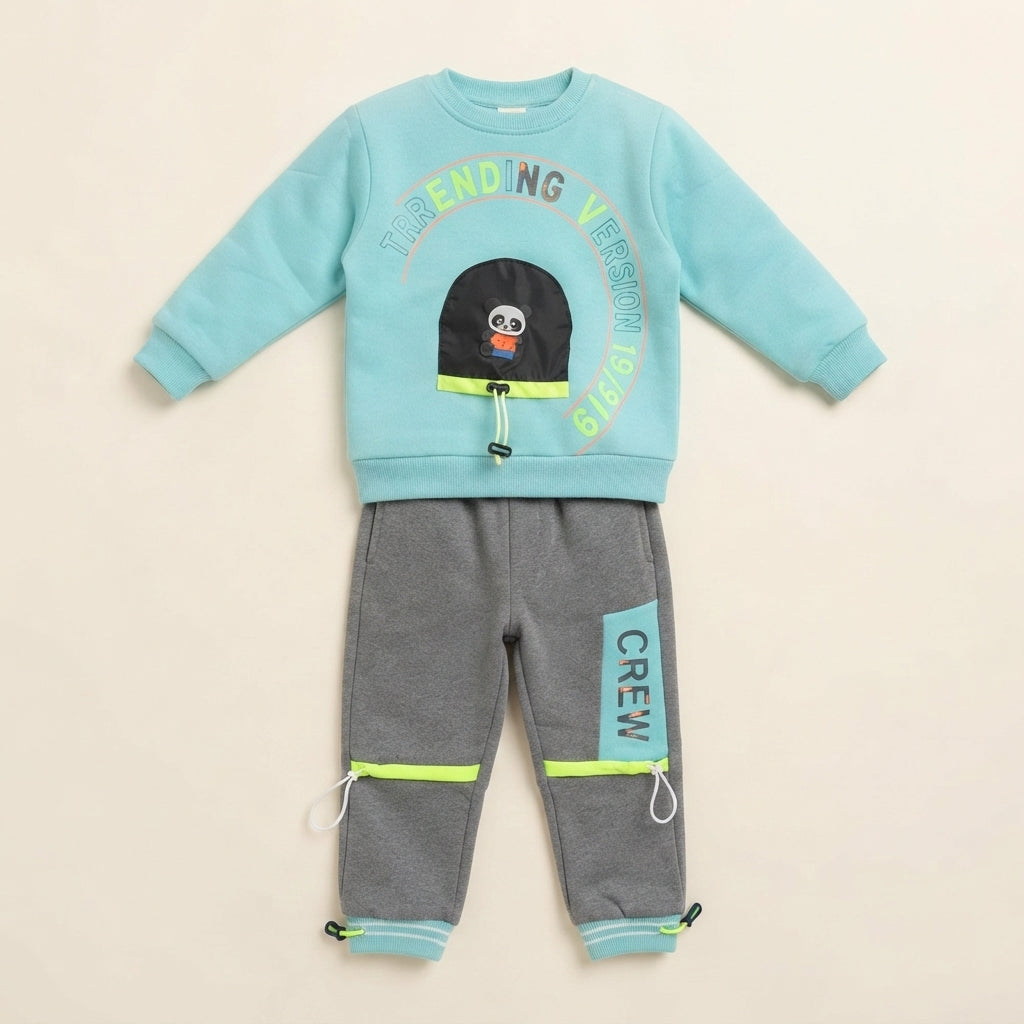 Boys 2 Piece Winter Suit Stylish Shirt Trouser Set — Photo 2