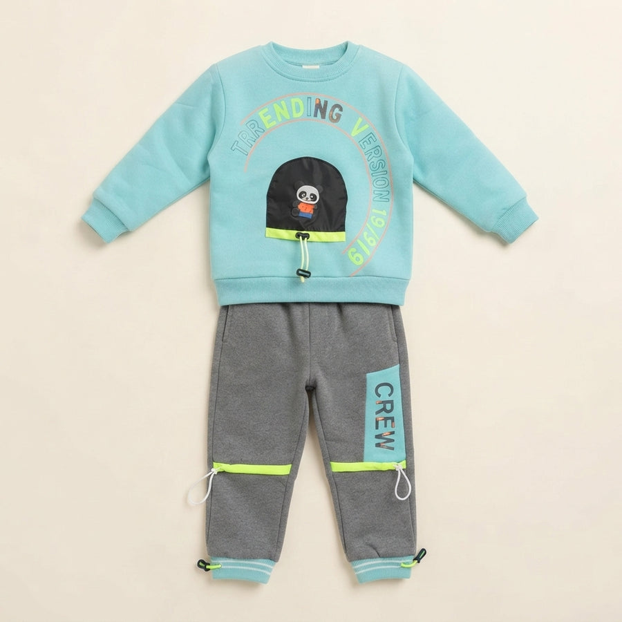 Boys 2 Piece Winter Suit Stylish Shirt Trouser Set — Photo 2