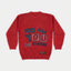Boys Red Graphic Fuzzy Knit Sweater