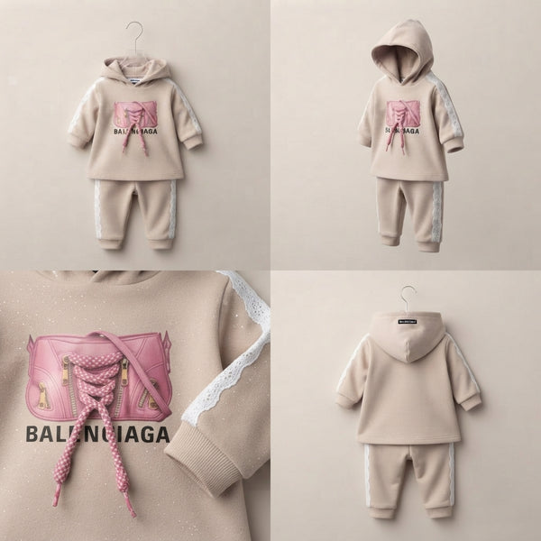 Baby Girl Designer Style Hoodie Set — Photo 2