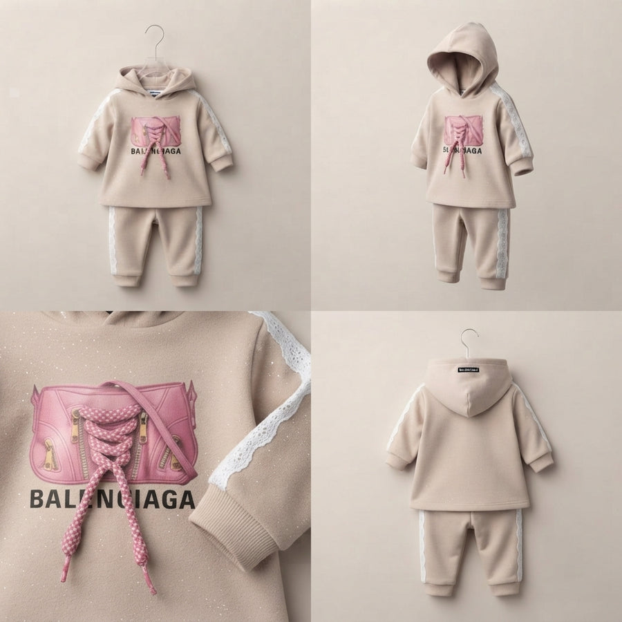 Baby Girl Designer Style Hoodie Set — Photo 2