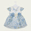 Baby Blue Floral Organza Party Dress with Bloomers
