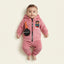 Premium Baby Boy Pink Textured Hooded Two-Piece Suit – Full-Zip Fleece Sweatshirt with Mini Pouch & Matching Joggers (3–9 Months)