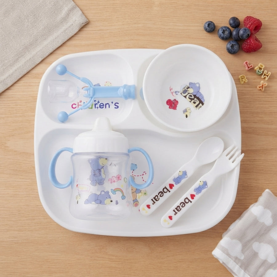 Five Piece Plastic Feeding And Weaning Set