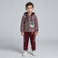 Boys Velvet Gray Two Piece Hoodie Suit | Premium Kids Winter Wear