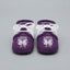 Baby Purple Butterfly Print Canvas Booties