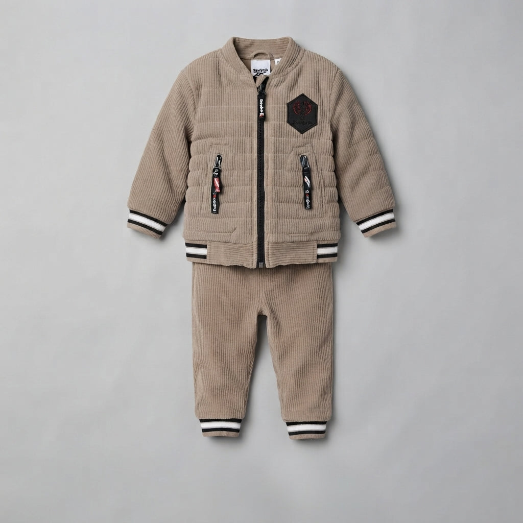 Boys Corduroy Zipper Jacket Set — Photo 2