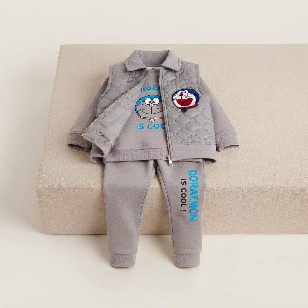 Premium Grey 3-Piece Winter Suit for Boys — Photo 2