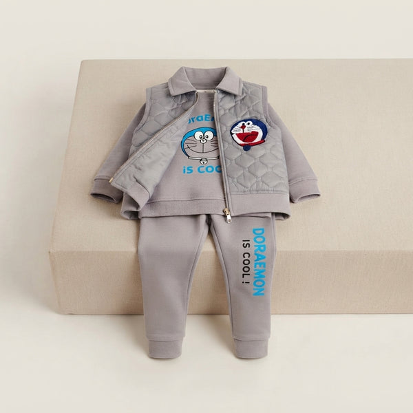 Premium Grey 3-Piece Winter Suit for Boys — Photo 2
