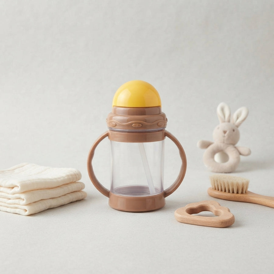 Brown And Yellow  Sipper For Kids