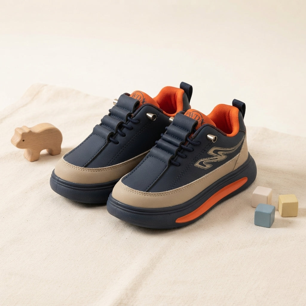 Boys And Girls Navy Blue Chunky Sneakers