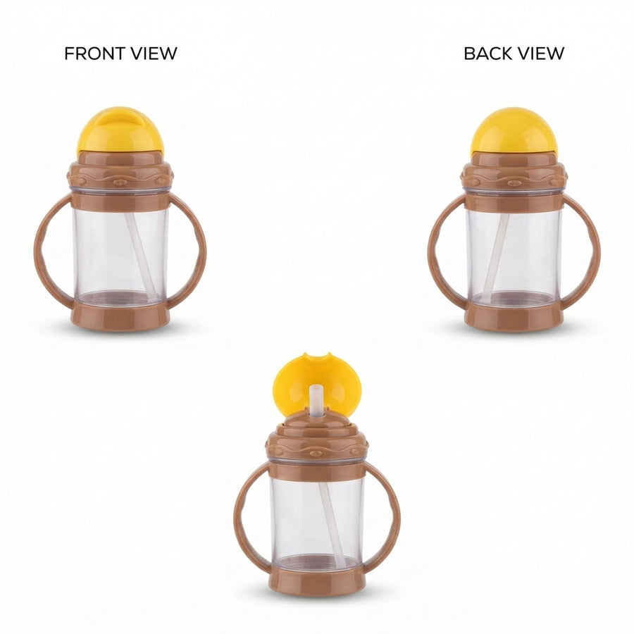 Brown And Yellow  Sipper For Kids