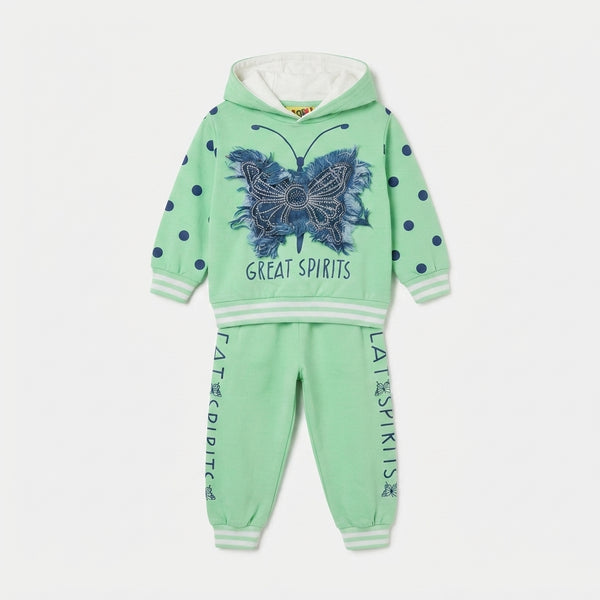 Mint Green Butterfly Print Hooded Tracksuit — Photo 2