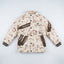 Boys Beige & Brown Printed Winter Jacket