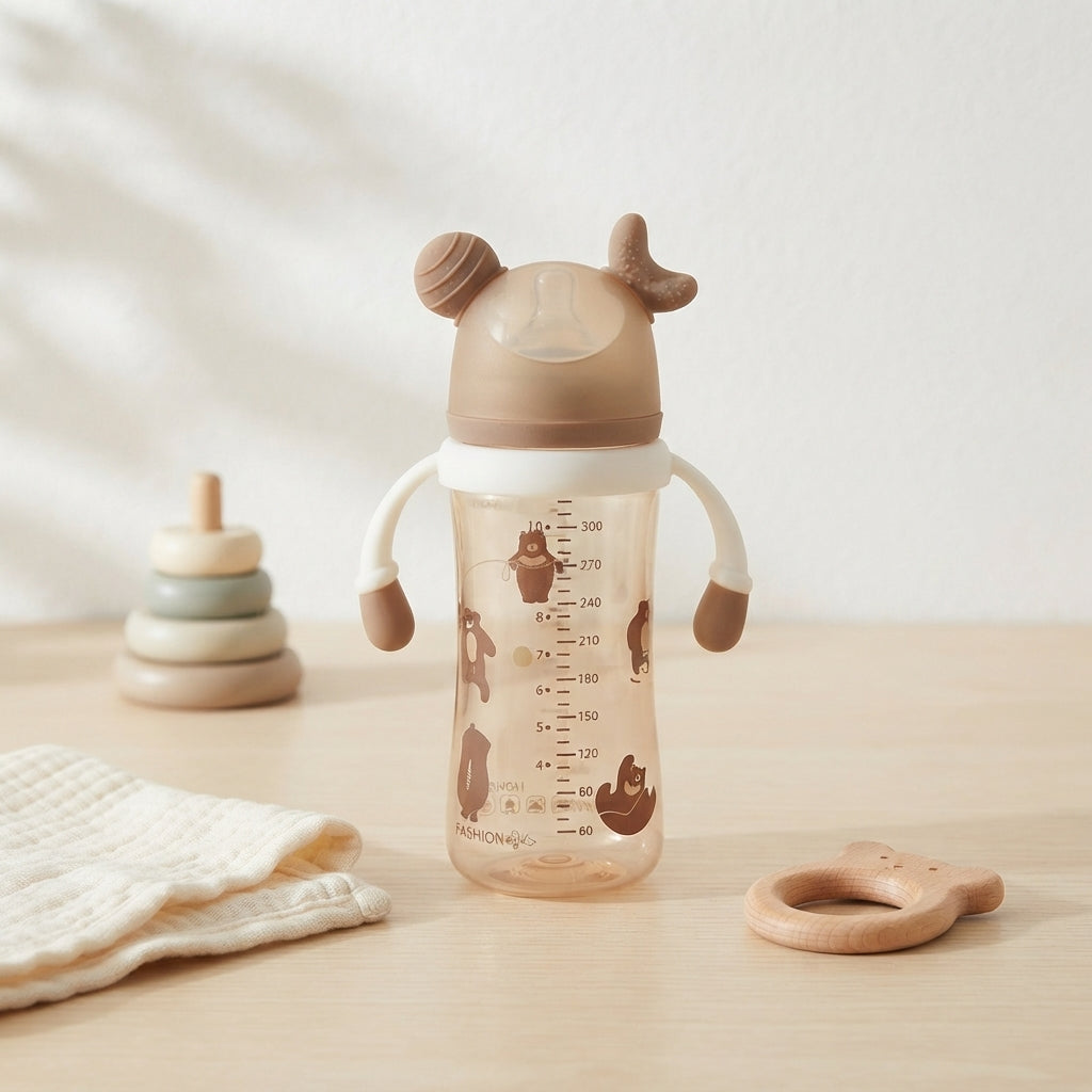 Medicated Baby Feeding Bottle Brown (300ml)
