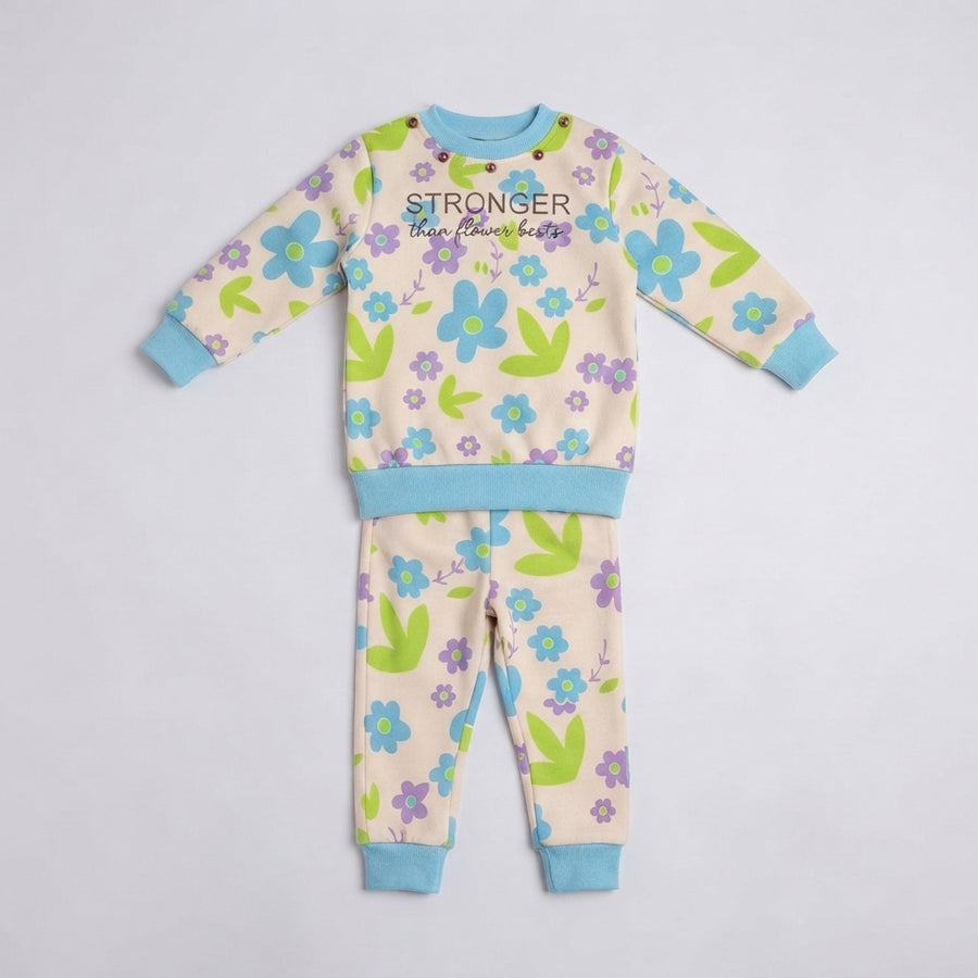 Charming Floral Girls Winter Suit — Photo 2