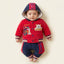 Baby Boy Red & Blue Quilted Hoodie & Trouser Set