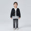 Girls 3-Piece Winter Suit – Luxury Black Jacket, Stylish Hoodie Stretchable Denim Jeans