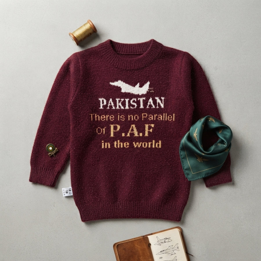 Boys Maroon PAF Commemorative Sweater — Photo 2