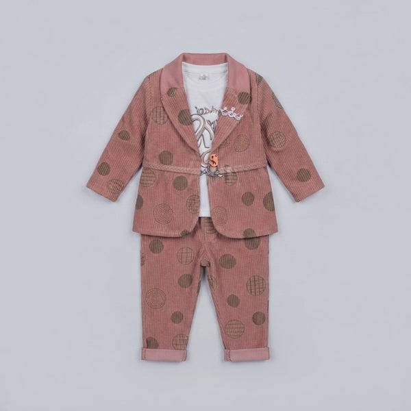 Toddler Girls' Polka Dot Corduroy Blazer Set — Photo 2