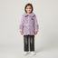 Girls Purple Fux-Fur Coat & Acid-Wash Cargo Pants Set