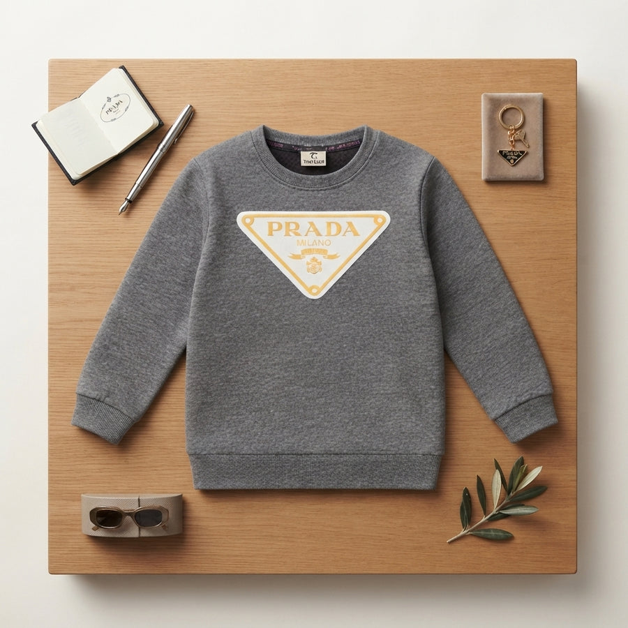Boys' Grey Triangle Logo Sweatshirt