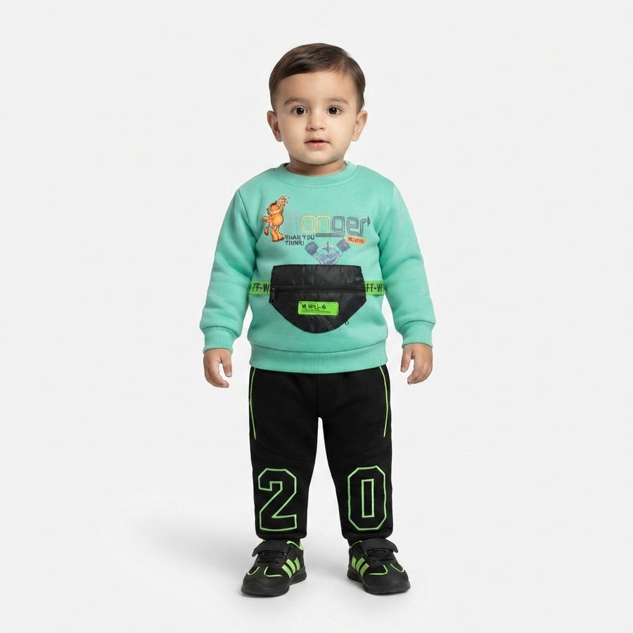 Boys Fleece Sweatshirt & Trouser Set | Kids Winter Suit | Warm Winter Wear