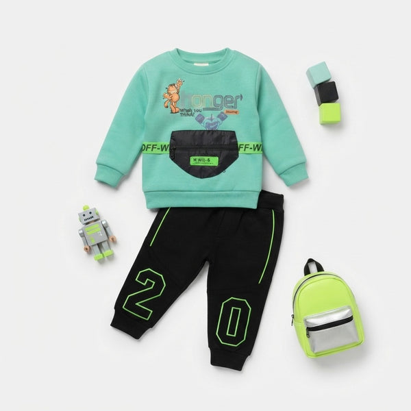 Boys Fleece Sweatshirt & Trouser Set — Photo 2