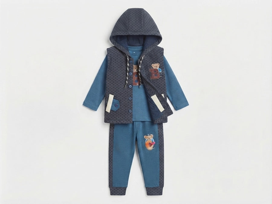 Boys Velvet 3 Piece Winter Suit — Photo 2