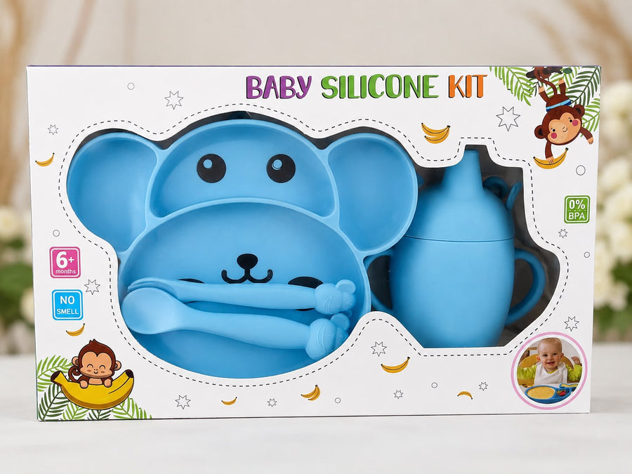 Cute Bear Baby Silicone Feeding Set — Photo 2